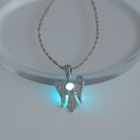 Fashion Hot Sale Moon Represents My Heart Luminous Necklace Heart Pendant Wholesale Nihaojewelry sku image 12
