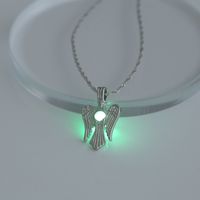 Fashion Hot Sale Moon Represents My Heart Luminous Necklace Heart Pendant Wholesale Nihaojewelry sku image 11