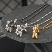 304 Stainless Steel 18K Gold Plated Cute Polishing Animal Pendant Necklace main image 4