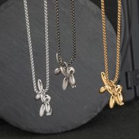 304 Stainless Steel 18K Gold Plated Cute Polishing Animal Pendant Necklace main image 5