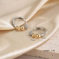 1 Pair Luxurious C Shape Plating Inlay Copper Zircon 18k Gold Plated Earrings sku image 2