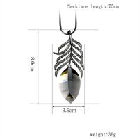 Streetwear Leaf Alloy Copper Inlay Glass Women's Sweater Chain main image 2
