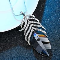 Streetwear Leaf Alloy Copper Inlay Glass Women's Sweater Chain main image 4