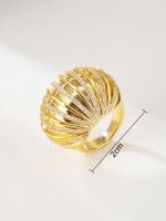 Casual Punk Shiny Ball Copper 18k Gold Plated Zircon Rings In Bulk main image 2