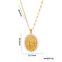 Simple Style Star Heart Shape Stainless Steel Plating Inlay Zircon 18k Gold Plated Pendant Necklace sku image 16