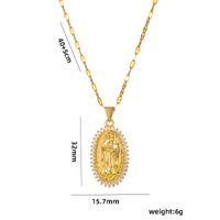 Simple Style Star Heart Shape Stainless Steel Plating Inlay Zircon 18k Gold Plated Pendant Necklace sku image 10
