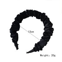 Autumn And Winter Velvet Korean Version Of The New Fold Simple Pure Color Headband main image 7