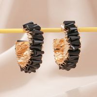 1 Pair Tropical Classic Style C Shape Plating Inlay Zinc Alloy Artificial Crystal 18k Gold Plated Ear Studs main image 1