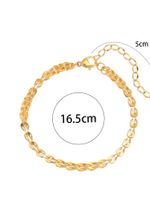 Glam Solid Color Solid Color Stainless Steel 18K Gold Plated Bracelets In Bulk main image 8