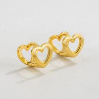 Wholesale Jewelry Elegant Luxurious Queen Star Heart Shape Shell Alloy 14k Gold Plated Plating Earrings sku image 1