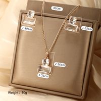 Lady Xuping Shiny Geometric Square Heart Shape Alloy Plating Inlay Artificial Gemstones 18k Gold Plated Women's Earrings Necklace main image 2