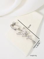 1 Piece Belly Rings Sexy Butterfly Copper Inlay Zircon White Gold Plated main image 2