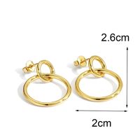 1 Pair Simple Style Oversized Commute Solid Color Plating Inlay Copper Zircon 18k Gold Plated Drop Earrings main image 2