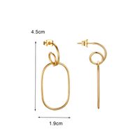 1 Pair Simple Style Oversized Commute Solid Color Plating Inlay Copper Zircon 18k Gold Plated Drop Earrings main image 5