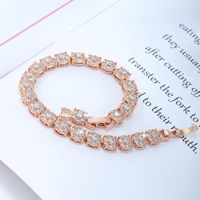 Luxurious Xuping Geometric Alloy Plating Inlay Artificial Rhinestones 18k Gold Plated Women's Bracelets main image 1
