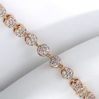 Luxurious Xuping Geometric Alloy Plating Inlay Artificial Rhinestones 18k Gold Plated Women's Bracelets main image 8