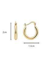 1 Pair Punk Simple Style Classic Style Solid Color Plating Copper 18k Gold Plated Hoop Earrings main image 5