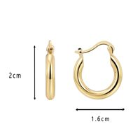 1 Pair Punk Simple Style Classic Style Solid Color Plating Copper 18k Gold Plated Hoop Earrings sku image 2