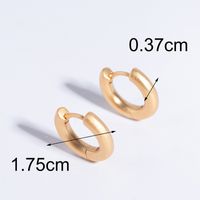 1 Pair Punk Simple Style Classic Style Solid Color Plating Copper 18k Gold Plated Hoop Earrings main image 6