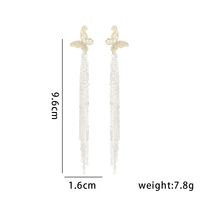 1 Pair Simple Style Butterfly Inlay Copper Zircon Drop Earrings sku image 1