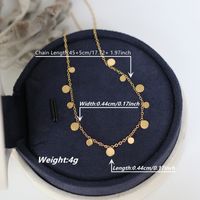Elegant Classic Style Round Water Droplets Rectangle Stainless Steel Plating 18k Gold Plated Necklace main image 11