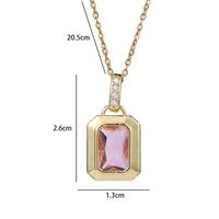 Simple Style Geometric Copper Zircon Pendant Necklace In Bulk main image 2