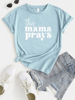 Women's T-shirt Short Sleeve T-shirts Printing Casual Simple Style Letter main image 2