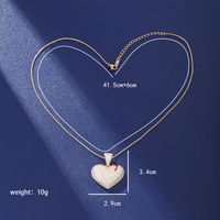 Elegant Lady Xuping Heart Shape Copper Alloy Plating Inlay Artificial Rhinestones 18k Gold Plated Women's Pendant Necklace main image 2