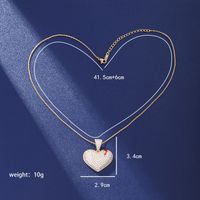 Elegant Lady Xuping Heart Shape Copper Alloy Plating Inlay Artificial Rhinestones 18k Gold Plated Women's Pendant Necklace sku image 1