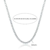 Casual Elegant Solid Color Copper Brass 18k Gold Plated White Gold Plated Zircon Necklace In Bulk main image 2