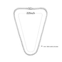 Décontractée Élégant Géométrique Le Cuivre Laiton Zircon Or Blanc Plaqué Unisexe Collier main image 2