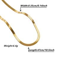 Retro Klassischer Stil Pendeln Einfarbig Rostfreier Stahl Überzug 18 Karat Vergoldet Halskette main image 6