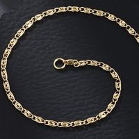 Xuping Style Moderne Couleur Unie Acier Inoxydable Placage Chaîne Plaqué Or 14k Collier main image 4