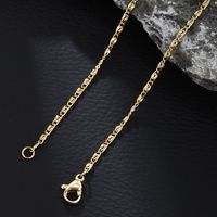 Xuping Modern Style Solid Color Stainless Steel Plating Chain 14k Gold Plated Necklace main image 6
