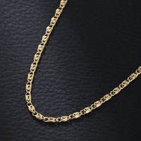 Xuping Modern Style Solid Color Stainless Steel Plating Chain 14k Gold Plated Necklace main image 5