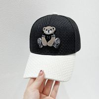 Women's Cute Simple Style Bear Embroidery Curved Eaves Baseball Cap sku image 9