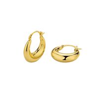 Wholesale Jewelry Ig Style French Style Simple Style Solid Color Copper Alloy Gold Plated Polishing Plating Hoop Earrings main image 5