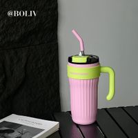 Cute Formal Solid Color Stainless Steel Water Bottles 1 Piece sku image 2