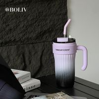 Cute Formal Solid Color Stainless Steel Water Bottles 1 Piece sku image 6