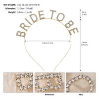 Women's Sweet Letter Alloy Plating Inlay Rhinestones Hair Band main image 2