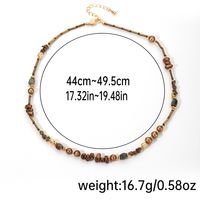 Elegant Geometric Natural Stone Freshwater Pearl Beaded Necklace sku image 2