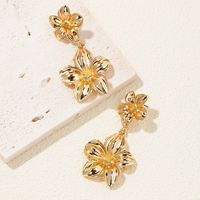 1 Piece Elegant Sweet Flower Petal Alloy Drop Earrings main image 5