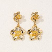 1 Piece Elegant Sweet Flower Petal Alloy Drop Earrings sku image 1