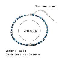 Modern Style Classic Style Geometric 304 Stainless Steel Natural Stone 18K Gold Plated Necklace In Bulk main image 7