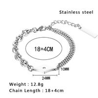 Streetwear Rhombus 304 Stainless Steel 18K Gold Plated Unisex Bracelets main image 7