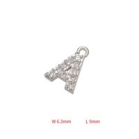Simple Style Letter Sterling Silver Zircon Rose Gold Plated Charms main image 2