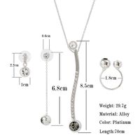 Elegant Glam Geometric Alloy Inlay Rhinestones Platinum Plated Women's Jewelry Set sku image 1