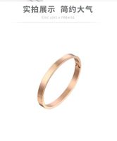 Simple Style Solid Color Titanium Steel Gold Plated Bangle In Bulk sku image 12