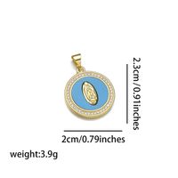 Vintage Style Simple Style Virgin Mary Copper Inlay Zircon 18k Gold Plated Charms sku image 3