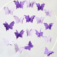 Cute Butterfly Paper Holiday Party Decorative Props sku image 12